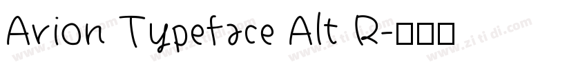 Arion Typeface Alt R字体转换